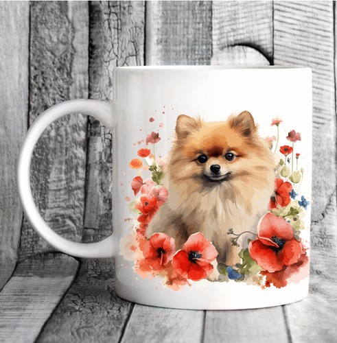 Pet dog mug watercolour - dog, mug,