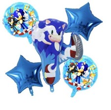 Sonic The Hedgehog Helium Foil Balloon Birthday Party Decoration SET OF 5 PCS
