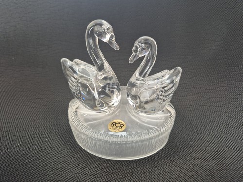 Lead crystal swans rcr - 24%, swans.
