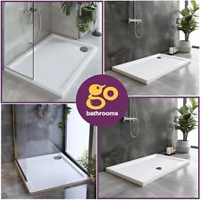 Slimline Rectangle Shower Tray Enclosure 40mm Low Profile Stone Resin | 42 Sizes