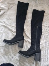 Topshop Black Faux Suede