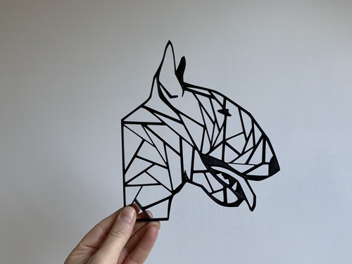 Geometric english bull terrier - geometric,