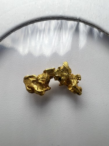 Gold nugget hand - hand, panned