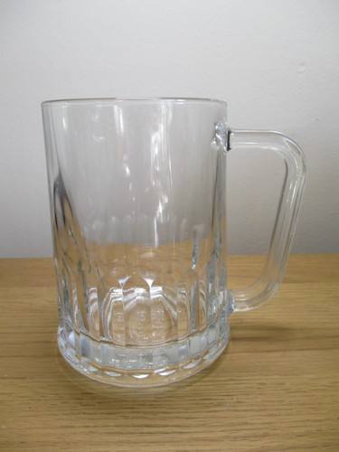 Beer mug ribbed pint glass - mug,
