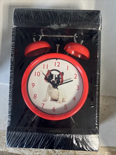 Red dog alarm clock french - clock,
