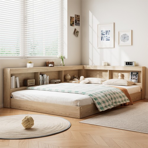 Wooden storage bed - wooden, with