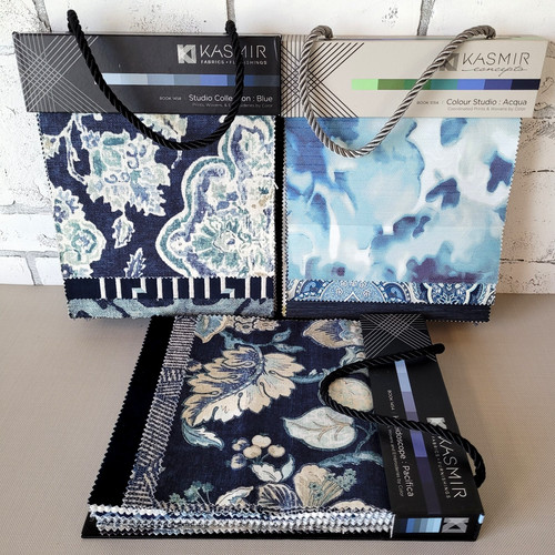 Fabric sample book - sample, blue