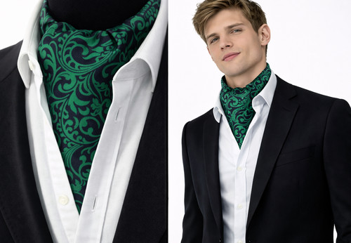 Baroque men cravat ascot tie - ascot,