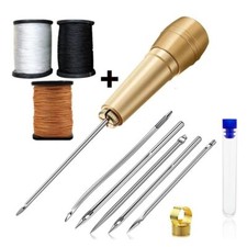 1 Set Sewing Awl Needle Handmade Leather Sewing Tools