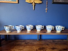 vintage 6 x willow tree Blue