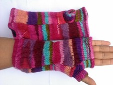 HAND-KNITTED Woollen Gloves