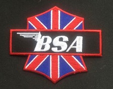 BSA UNION JACK MOTORCYCLE BANTAM BRITISH VINTAGE BIKE BADGE IRON SEW ON PATCH