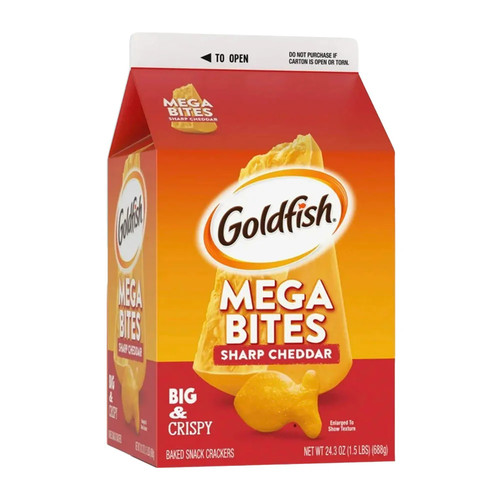 Goldfish mega sharp cheddar - mega,