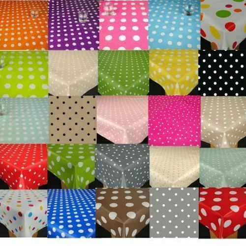 Polka dot oilcloth - dot, pvc