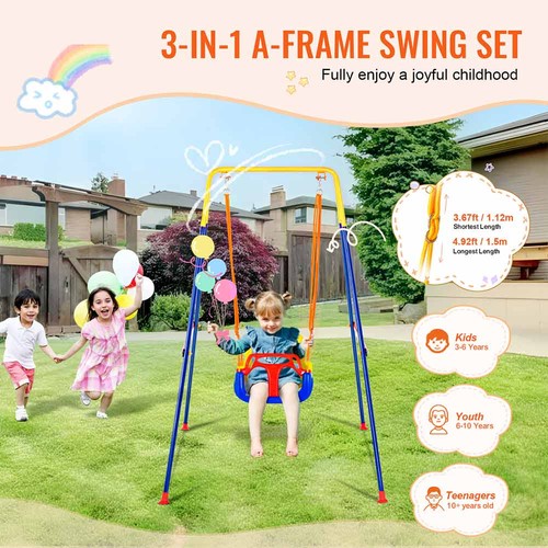 Toddler swing set with metal - toddler,