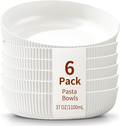 Homquen pasta bowls set 6 - pasta,