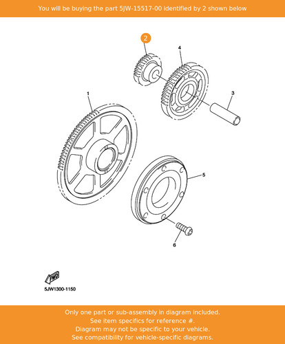 Yamaha gear idler 2 - gear,,