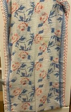 Lola Rose Stitch Work look blue red white  Print snood-style Infinity Scarf new 