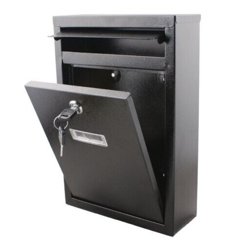 Black large letter box - black,