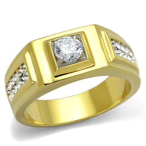 Mens pinky ring gold - , cz
