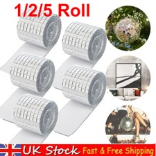 Glass Mirror Mosaic Wall Tiles Sticker Self-Adhesive Decal Tile Home Decor DIY