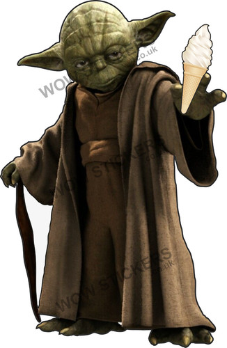Star wars yoda cone sticker - star, &