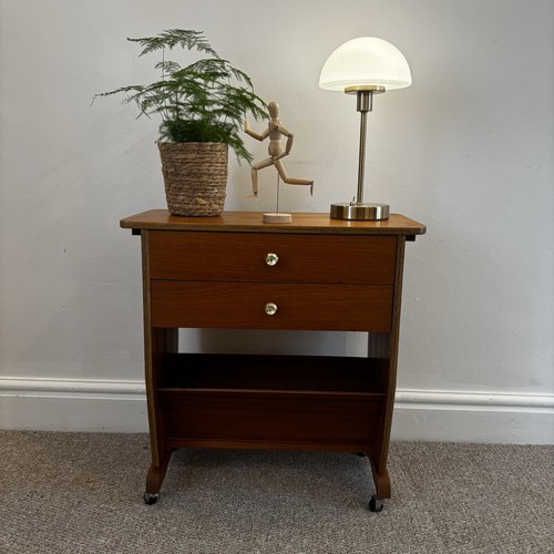 Vintage teak magazine rack - vintage,