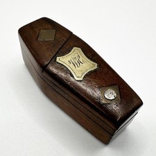 ANTIQUE TREEN TRICK COFFIN