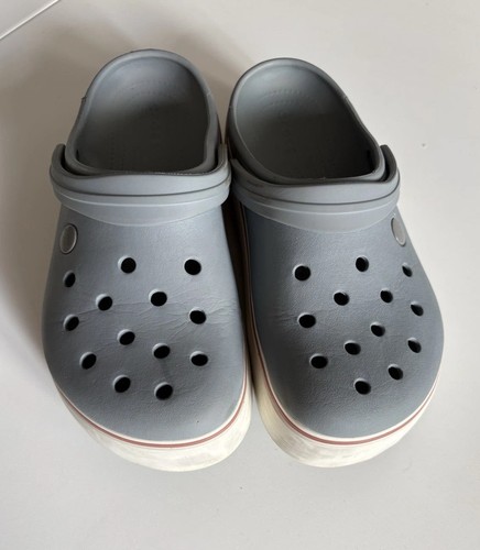 Crocs grey platforms - size, 6