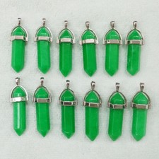 Crystals Pendant Necklace, Cord, Silver - Quartz Chakra Crystal Buy 2 get 2 free