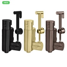 DOUCHE BIDET SHATTAF MUSLIM SHOWER SPRAY THERMOSTATIC KIT SET BLACK BRASS SILVER