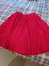 Hell Bunny Size L.  Festive Red Full Circular Skirt.