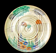 SUPERB  ART DECO  1930s  FLAXMAN WARE BY WADEHEATH 31.5 cms  WALL CHARGER  RARE