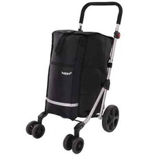 Shopping Trolley/Cart Freezer Section Light Foldable 6 Wheels XXL 74.4L Hoppa UK