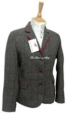 IMMACULATE LADIES HIDEPARK KELSO GREY & RED  TWEED JACKET SIZE 14