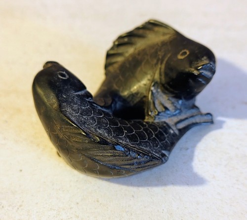 Vintage carved stone netsuke - carved,