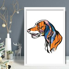 WEIMARANER Abstract Art Print