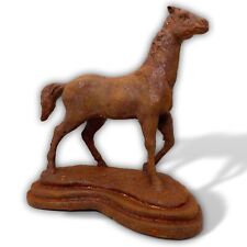 Sculpture horse statue figure iron rust garden decoration 31cm antique style