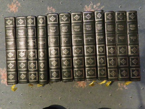 Leather gilt books - 12, from