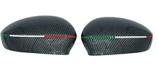 Coppia Calotte Specchio Fiat Grande Punto Evo Abarth Carbon Look Logo Italia