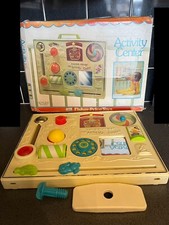 Vintage Fisher Price Activity Centre Cot Toy 1973 Back Attachment BOXED