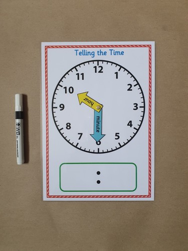 Dry wipe clock activity - wipe,