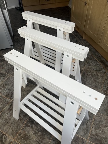 White ikea trestles - 3,