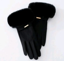 Winter Gloves for Women Cheap Velvet Gloves With Faux Fur Cuffs Cute HighQuality