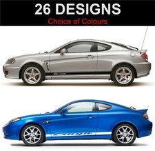 hyundai coupe side stripes decals stickers graphics high quality