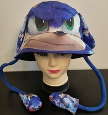Blue Sonic The Hedgehog Moving Ears Pump Summer Fisherman Outdoor Sun Bucket Hat
