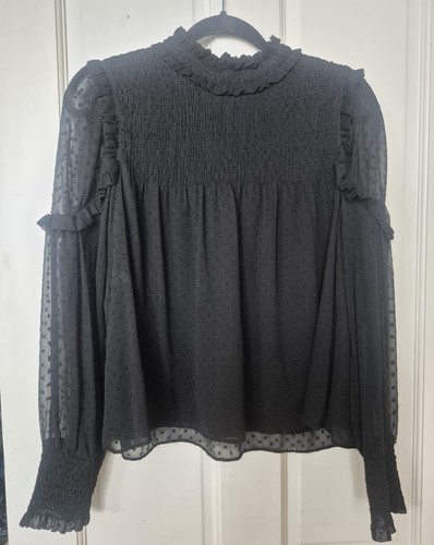 Zara black swiss dot chiffon - swiss,