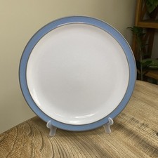 Denby Colonial Blue Dinner Plate 26cm – Discontinued - Blue rim Denby 