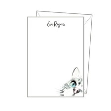 CAT NOTEPAPER, personalised, A4 A5 or A6 letter, kitten writing paper sn09