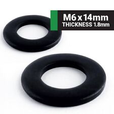 Black Stainless Steel Flat Washers (or penny washers) - M3, M4, M5, M6 and M8